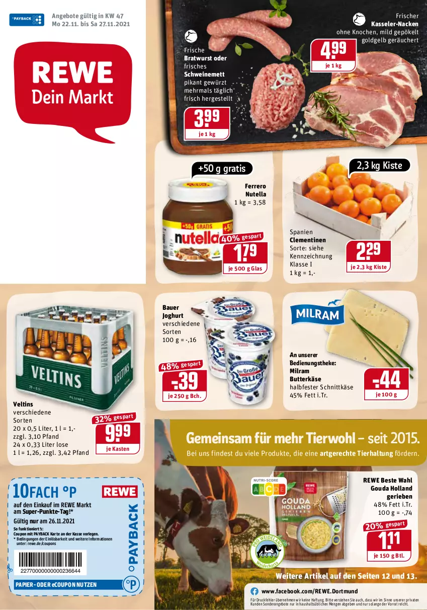 Aktueller Prospekt Rewe - Diese Woche im Angebot! - von 22.11 bis 27.11.2021 - strona 1