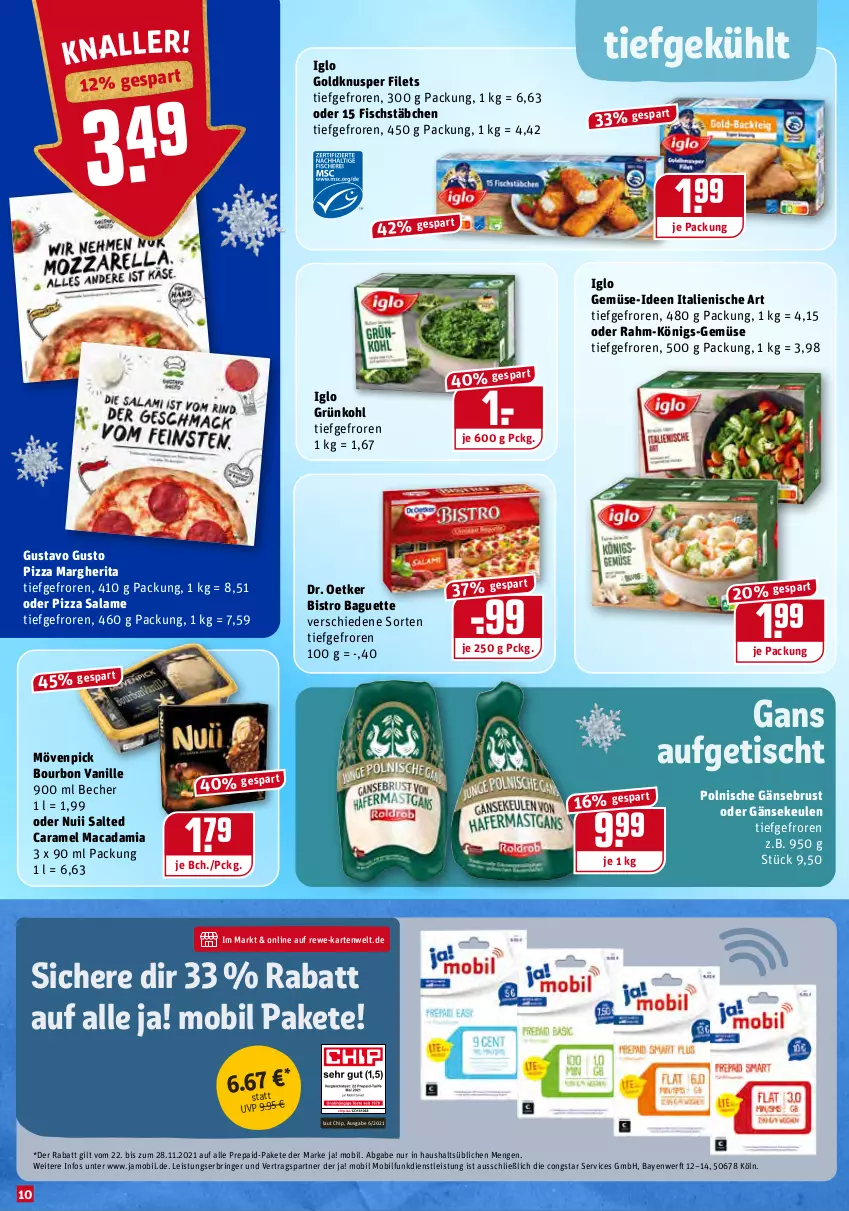 Aktueller Prospekt Rewe - Diese Woche im Angebot! - von 22.11 bis 27.11.2021 - strona 10