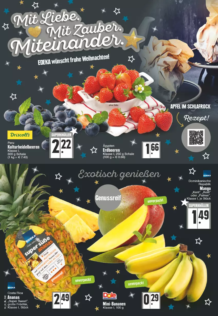 Aktueller Prospekt E Center - Angebote der Woche - von 20.12 bis 25.12.2021 - strona 2 - produkty: ananas, beere, beeren, erdbeere, erdbeeren, früchte, mango, Schal, Schale