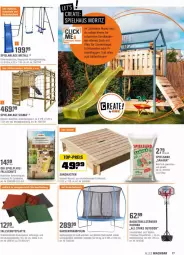 Gazetka promocyjna Obi - Prospekte - Gazetka - ważna od 17.04 do 17.04.2022 - strona 17 - produkty: ball, Bau, Elan, Garten, Holz, Kette, latte, lichterkette, mac, natur, ndk, Sandkasten, sigma, sonnensegel, spielsand, Sport, Stier, Ti, Trampolin