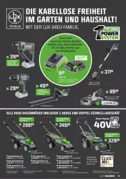 Gazetka promocyjna Obi - Prospekte - Gazetka - ważna od 17.04 do 17.04.2022 - strona 19 - produkty: akku, akku-rasenmäher, beko, bier, Brei, eis, ente, Garten, Kette, ladegerät, mac, rasen, rasenmäher, reis, schnellladegerät, tee, Ti, Tiere