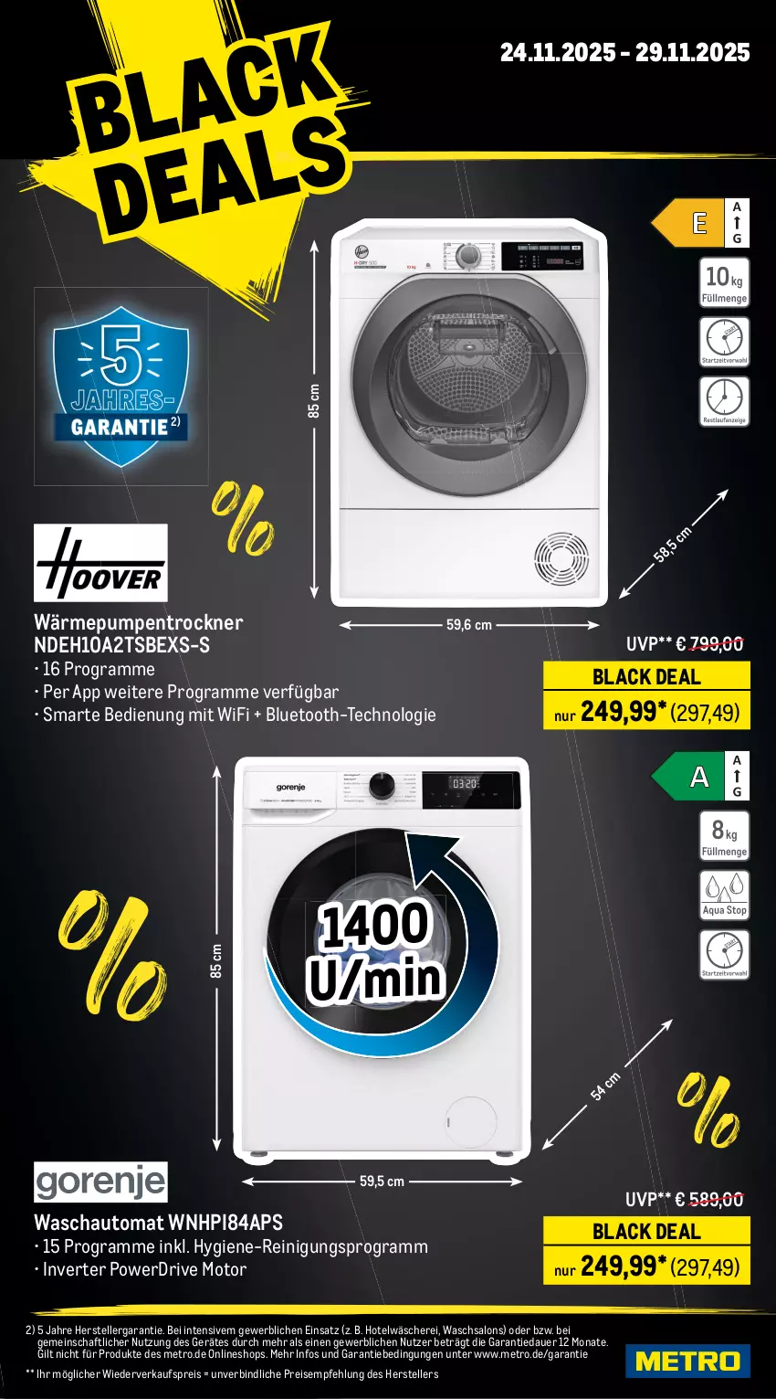 Aktueller Prospekt Metro - Wochen-Angebote - von 24.11 bis 29.11.2025 - strona 20 - produkty: akku, angebot, auer, auto, beutel, bodensauger, Dyson, eis, elle, ente, feinwaschmittel, flasche, HP, Intel, kraft, lack, mac, Metro, möbel, papier, perwoll, Reinigung, reis, Schere, sonderposten, staubbeutel, staubsauger, teller, Ti, Tiere, toilettenpapier, Trockner, wärmepumpentrockner, waschmittel
