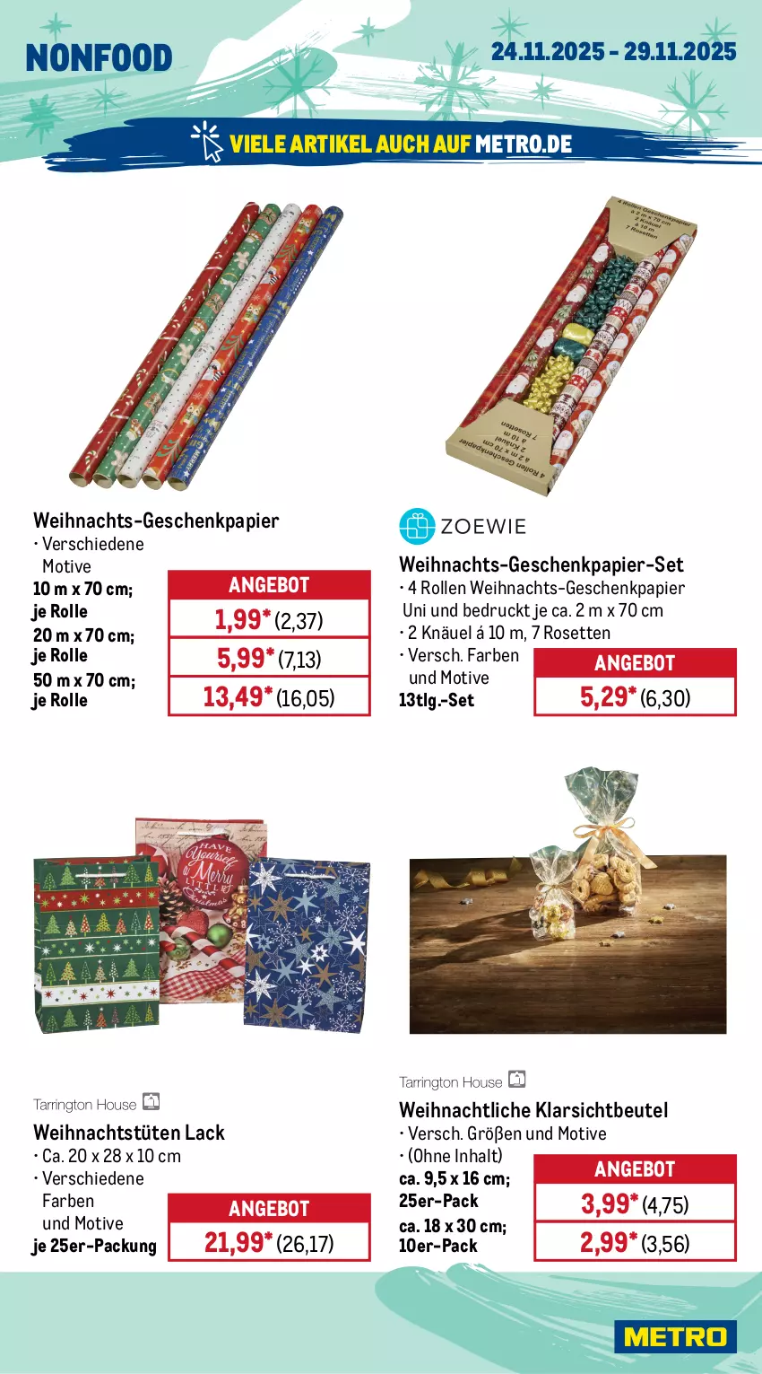 Aktueller Prospekt Metro - Wochen-Angebote - von 24.11 bis 29.11.2025 - strona 26 - produkty: angebot, auer, besteck, beutel, edelstahl, eis, Geschenkpapier, küche, Küchen, lack, LG, Löffel, messer, Metro, papier, reis, schutzhülle, spülmaschinen, tee, Teelicht, teelichte, Ti, Tüte, Zesterreibe