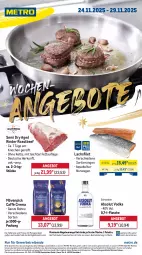 Gazetka promocyjna Metro - Wochen-Angebote - Gazetka - ważna od 29.11 do 29.11.2025 - strona 1 - produkty: abholpreise, Absolut Vodka, angebot, angebote, aqua, beef, bohne, caffè crema, eis, filet, flasche, getränk, getränke, ilag, Kette, lachs, lachsfilet, Metro, metro gastro, mövenpick, Palette, Rauch, reis, rind, rinder, roastbeef, rwe, Ti, tiefpreis, vodka