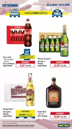 Gazetka promocyjna Metro - Wochen-Angebote - Gazetka - ważna od 29.11 do 29.11.2025 - strona 16 - produkty: alpenmilch, angebot, bio, bionade, bohne, caffè crema, coca-cola, cola, coupon, desperados, eduscho, Egger, eis, espresso, flasche, getränk, getränke, marzipan, milch, milka, Palette, pils, pilsner, pilsner urquell, reis, rum, Ti, tiefpreis