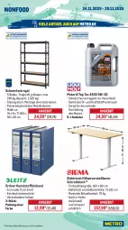 Gazetka promocyjna Metro - Wochen-Angebote - Gazetka - ważna od 29.11 do 29.11.2025 - strona 27 - produkty: angebot, Brei, elle, HP, kraft, latte, Metro, ordner, Rauch, regal, schrauben, schreibtisch, schwerlastregal, Ti, tisch, tischplatte, Tischplatten