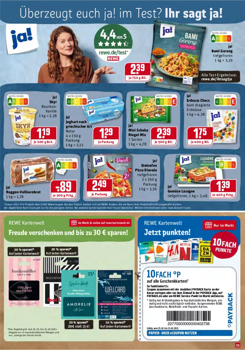 Aktueller Prospekt Rewe - Prospekte - von 25.10 bis 31.10.2021 - strona 11