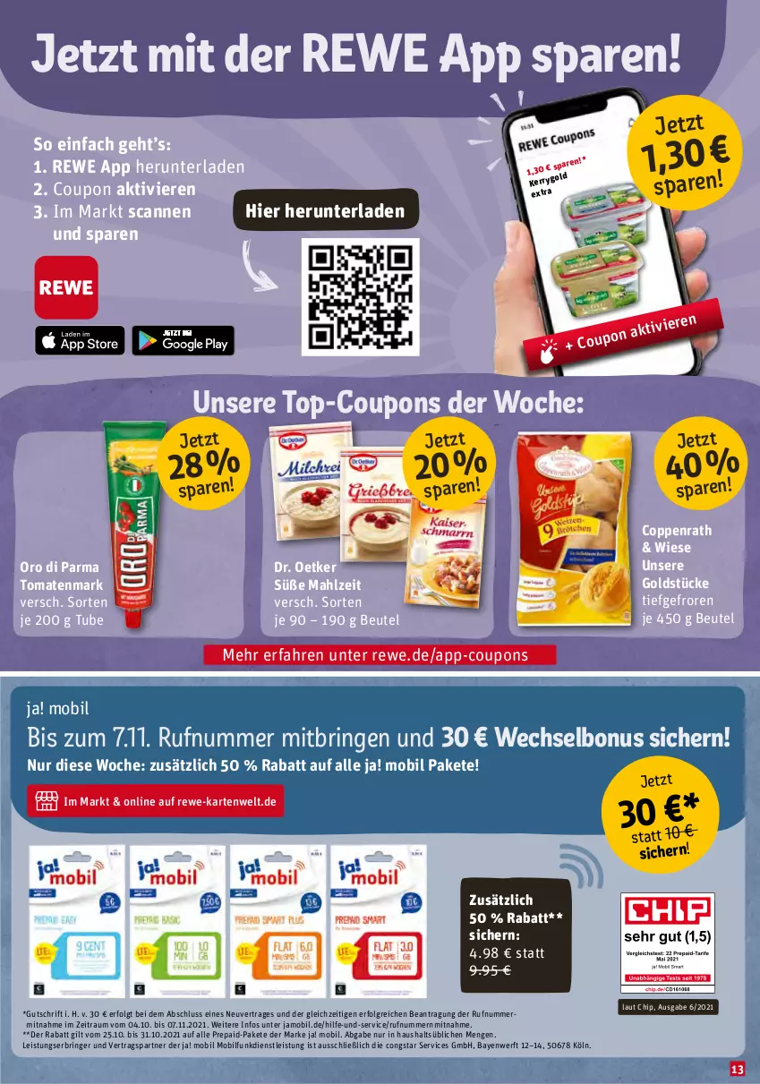 Aktueller Prospekt Rewe - Prospekte - von 25.10 bis 31.10.2021 - strona 13