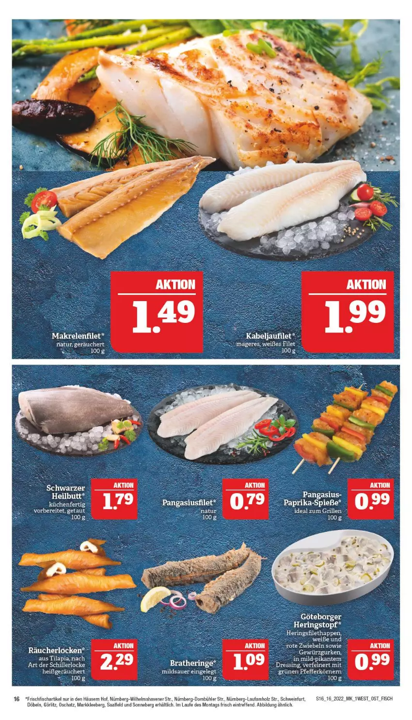 Aktueller Prospekt Marktkauf - Prospekt - von 17.04 bis 23.04.2022 - strona 16 - produkty: Bratheringe, ente, filet, fisch, frischfisch, hering, Holz, Makrele, Pangasius, paprika, rel, ring, schwein, Ti, Tilapia, topf, wein