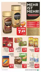 Gazetka promocyjna Marktkauf - Prospekt - Gazetka - ważna od 23.04 do 23.04.2022 - strona 25 - produkty: bohne, bohnen, bohnenkaffee, corny, eduscho, flasche, gin, Gläser, grana, gutschein, kaffee, löslicher bohnenkaffee, milch, müsli, Müsliriegel, ndk, nescafe, nuss, ohne palmöl, ovomaltine, Rana, riegel, Ti