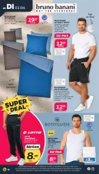 Gazetka promocyjna Netto - Woche 14 - Gazetka - ważna od 06.04 do 06.04.2024 - strona 18 - produkty: achselhemd, auer, Bau, baumwolle, bermuda, bett, bettwäsche, body, bruno banani, gin, hemd, hemden, hose, Jogginghose, shirt, shirts, T-Shirt, Tasche, Ti, Trikot, wendebettwäsche, wolle, ZTE