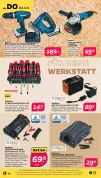 Gazetka promocyjna Netto - Woche 14 - Gazetka - ważna od 06.04 do 06.04.2024 - strona 20 - produkty: akku, Akku-Schlagbohrschrauber, auer, auto, batterie, Bohrschrauber, eis, elle, HP, kompressor, ladegerät, Lampe, LG, Makita, messer, Pendelhubstichsäge, Ria, säge, Schal, schrauben, Schraubendreher, Spezi, steckdose, stichsäge, Tasche, taschen, taschenlampe, technaxx, Ti, Tooltec, usb, wandhalterung, Winkelschleifer, ZTE