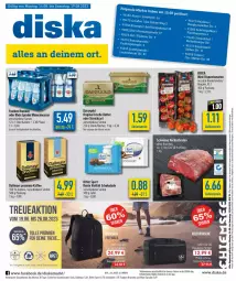 Gazetka promocyjna Diska - Prospekte - Gazetka - ważna od 19.08 do 19.08.2023 - strona 1 - produkty: aktionspreis, Alwa, angebot, angebote, Becher, braten, brunnen, butter, Dairygold, dallmayr, dallmayr prodomo, deka, eis, ente, franken brunnen, gin, irische butter, kaffee, LG, mineralwasser, mini-rispentomaten, nolte, nuss, prodomo, reis, rispentomaten, ritter, ritter sport, schoko, schokolade, schwein, schweine, Sport, Sprudel, steiner, Streichzart, Ti, tomate, tomaten, wasser, wein, weine, ZTE