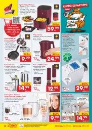 Gazetka promocyjna Netto Marken-Discount - Filial-Angebote - Gazetka - ważna od 28.01 do 28.01.2023 - strona 28 - produkty: ACC, armatur, armaturen, Bad, batterie, batterien, Becher, bratpfanne, Cap, cappuccino, chia, cin, cocktail, cocktails, decke, Deckel, edelstahl, eis, elle, espresso, fisch, fritteuse, Frittierkorb, früchte, Geflügel, getränk, getränke, Gläser, grill, herdarten, kaffee, Kocher, korb, küche, kuchen, latte, latte macchiato, led-licht, mac, macchiato, meeresfrüchte, ndk, nuss, Ofen, pfanne, pfeffer, Pfeffermühle, pizza, pommes, reis, salz, spülmaschinen, steak, Thermogläser, thermostat, Ti, Trinkhalme, wasser, wasserkocher, wein, würstchen