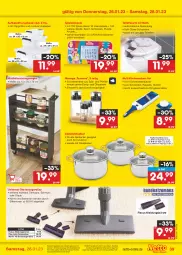 Gazetka promocyjna Netto Marken-Discount - Filial-Angebote - Gazetka - ważna od 28.01 do 28.01.2023 - strona 39 - produkty: angebot, aufbewahrungsbox, auto, batterie, batterien, bestpreis, bürste, decke, Deckel, edelstahl, eis, erde, essig, Glasdeckel, gsw, herdarten, kleid, Kleidung, küche, Küchen, Küchenreibe, LG, merl, pfeffer, Pfefferstreuer, Puzzle, reis, salz, Spiele, Sport, spülmaschinen, staubsauger, Ti, tisch, topf, Topfset, Zelt, ZTE