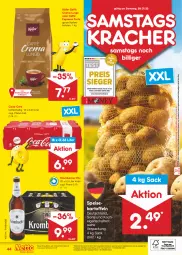 Gazetka promocyjna Netto Marken-Discount - Filial-Angebote - Gazetka - ważna od 28.01 do 28.01.2023 - strona 44 - produkty: angebot, angebote, bestpreis, bohne, bohnen, Brei, caffè crema, coca-cola, cola, discount, eis, espresso, Holz, käfer, kaffee, kaffeebohnen, kartoffel, kartoffeln, kracher, krombache, krombacher, krombacher pils, lungo, marken-discount, ndk, pils, reis, sac, speisekartoffeln, Ti, ZTE