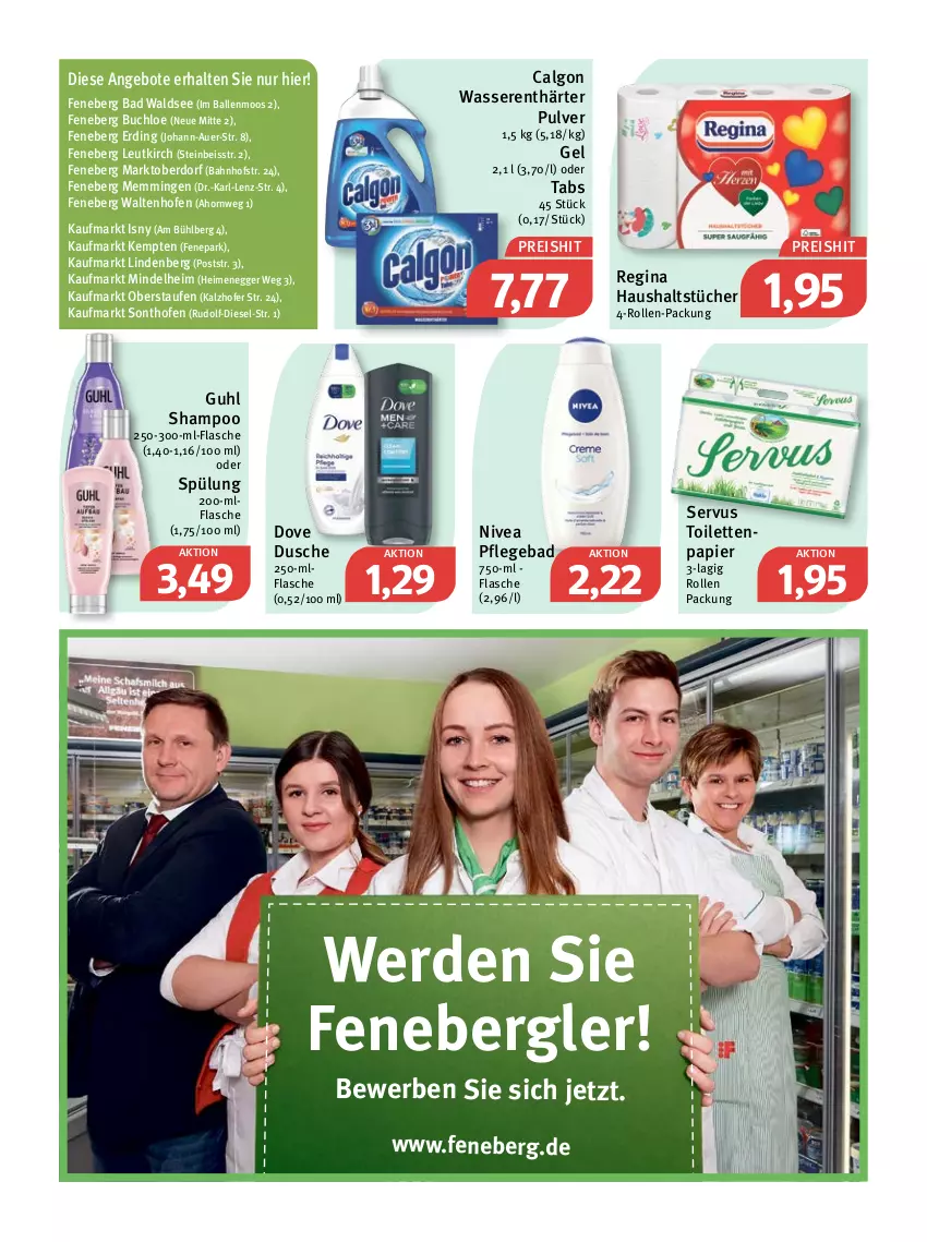 Aktueller Prospekt Feneberg - Prospekte - von 27.12 bis 31.12.2021 - strona 13 - produkty: angebot, angebote, auer, Bad, ball, buch, calgon, chloe, Diesel, dove, dusche, Egger, eis, emmi, erde, flasche, gin, Guhl, haushaltstücher, LG, nivea, Ofen, papier, reis, shampoo, spülung, Ti, toilettenpapier, tücher, wasser, wasserenthärter