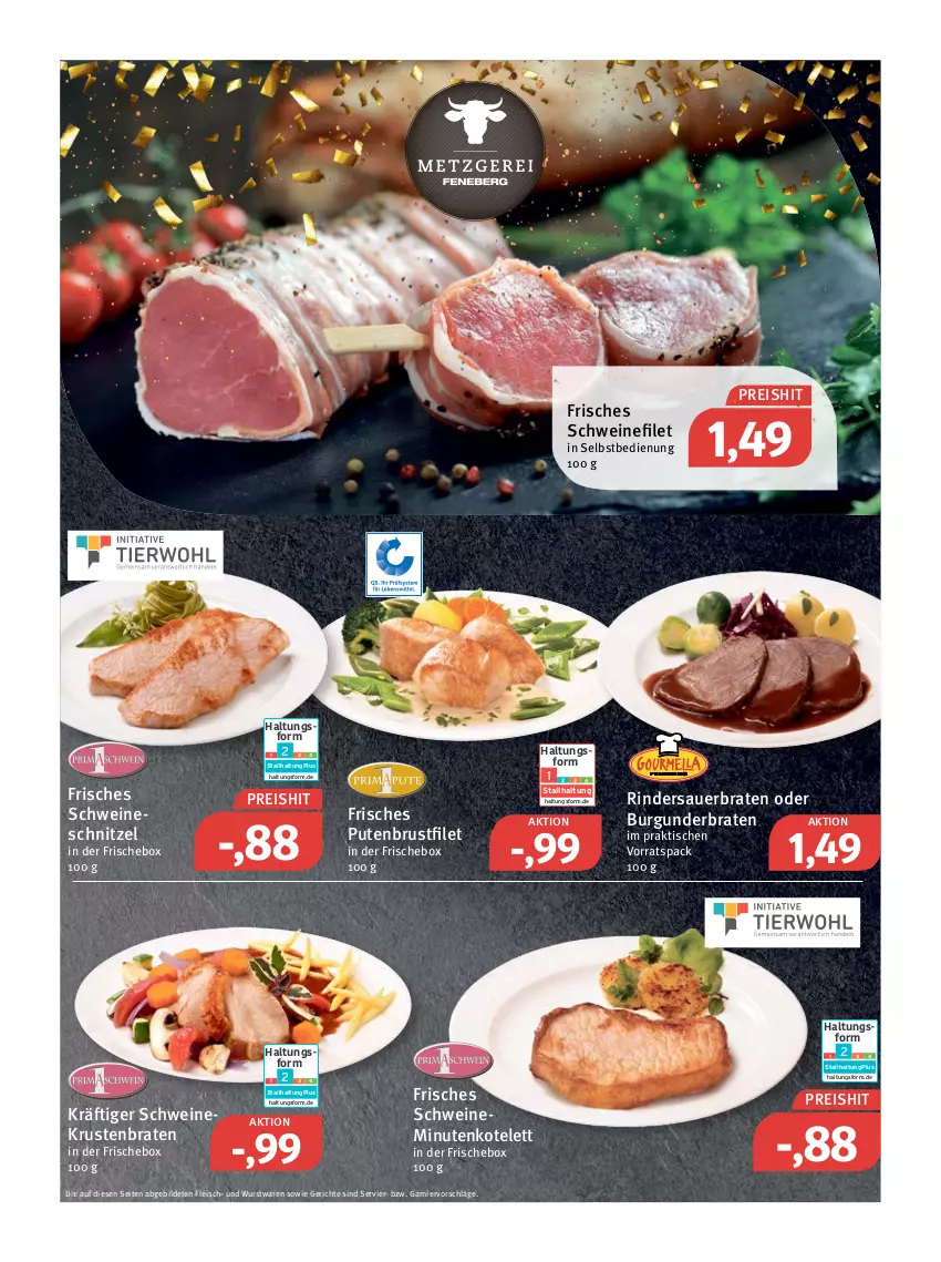 Aktueller Prospekt Feneberg - Prospekte - von 27.12 bis 31.12.2021 - strona 2 - produkty: auer, braten, brustfilet, burgunder, eis, filet, fleisch, garnier, kotelett, krustenbraten, pute, putenbrust, putenbrustfilet, reis, rind, rinder, schnitzel, schwein, schweine, schweinefilet, schweineschnitzel, Ti, tisch, wein, weine, wurst