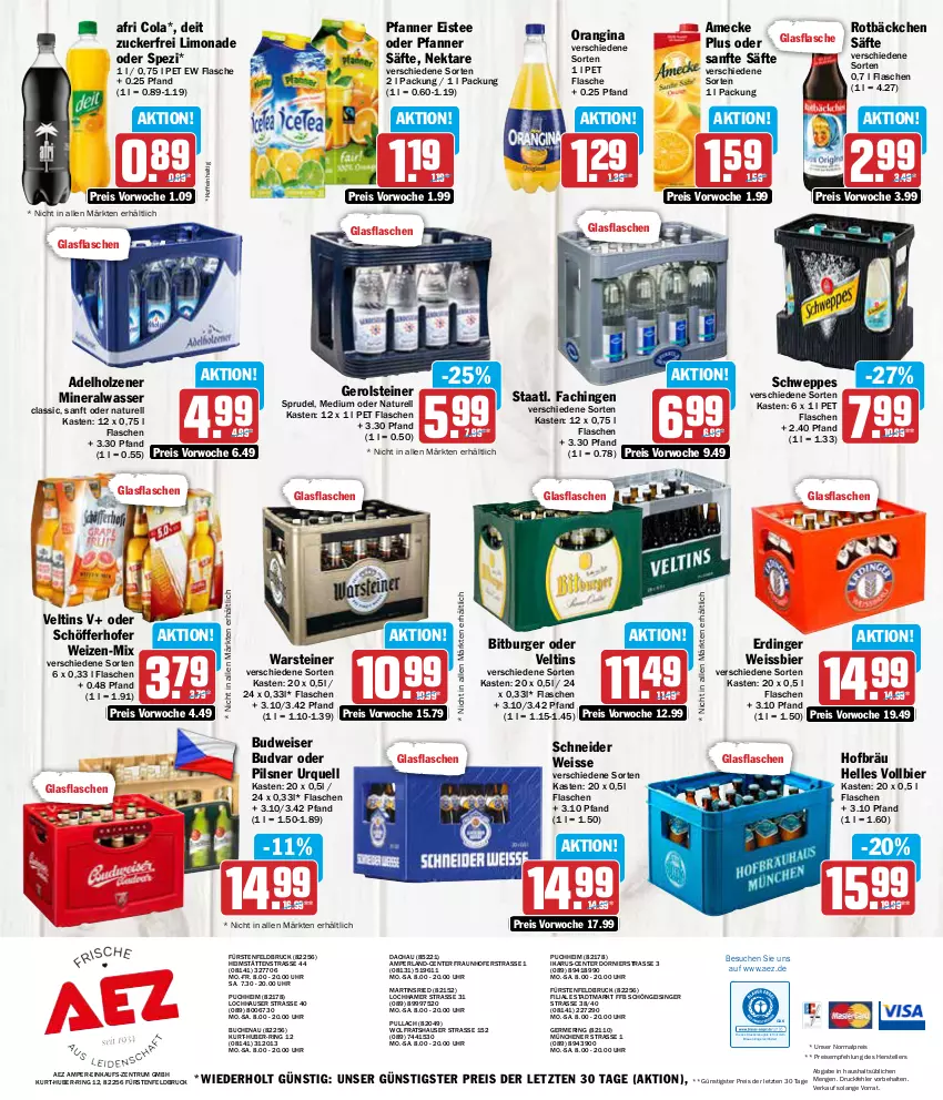 Aktueller Prospekt Aez - Prospekte - von 29.01 bis 03.02.2024 - strona 16 - produkty: adelholzener, AEZ, Afri Cola, Alwa, amecke, bier, bio, bitburger, buch, budweiser, burger, cola, deit, drucker, eis, eistee, elle, Engel, ente, erdinger, fisch, flasche, Germ, gerolsteine, gerolsteiner, gin, glasflasche, Holz, kerze, limo, limonade, mineralwasser, natur, Nektar, orangina, perla, pfanne, Pfanner, pils, pilsner, pilsner urquell, reis, rel, ring, rum, säfte, schöfferhofer, schweppes, Spezi, Sprudel, Staatl. Fachingen, steiner, tee, teller, Ti, uhr, veltins, warsteiner, wasser, weissbier, ZTE, zucker