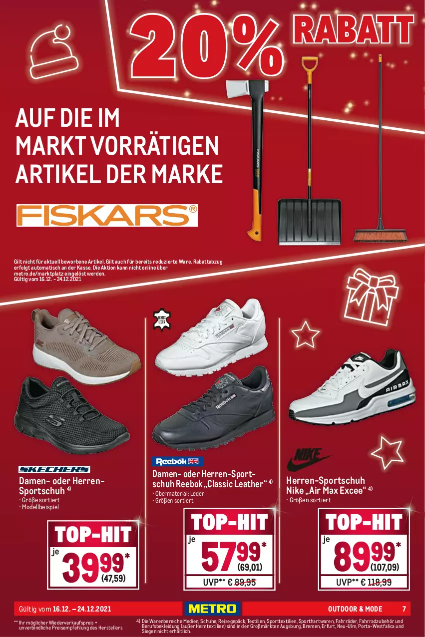 Aktueller Prospekt Metro - NonFood - von 16.12 bis 24.12.2021 - strona 7 - produkty: Air Max, auto, dell, eis, elle, erde, Fahrrad, heimtextilien, kleid, Kleidung, LG, Metro, Mode, Nike, Reebok, reis, Ria, schuhe, Sport, teller, Ti, tisch