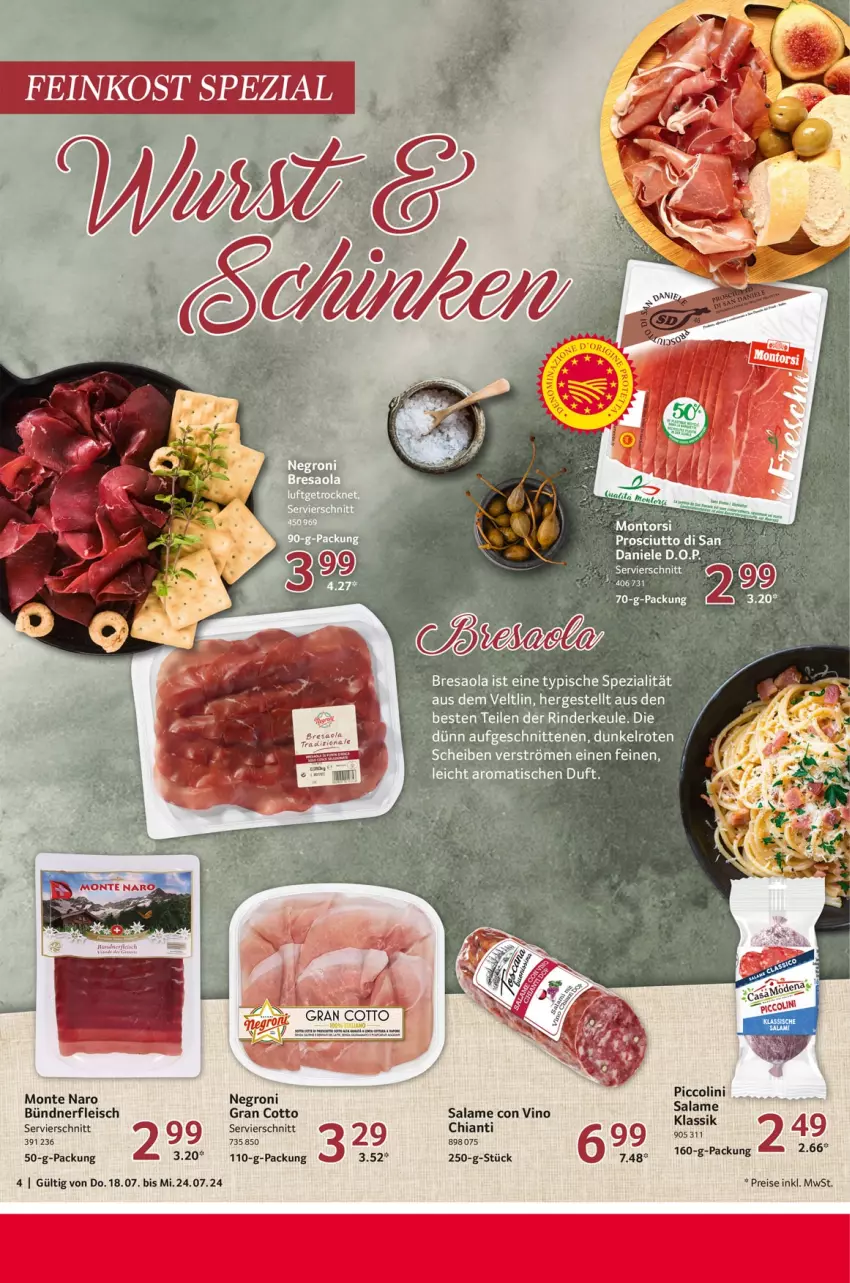 Aktueller Prospekt Selgros - Food - von 18.07 bis 24.07.2024 - strona 4 - produkty: Bündnerfleisch, chia, chianti, eis, fleisch, monte, nerf, reis, Ti