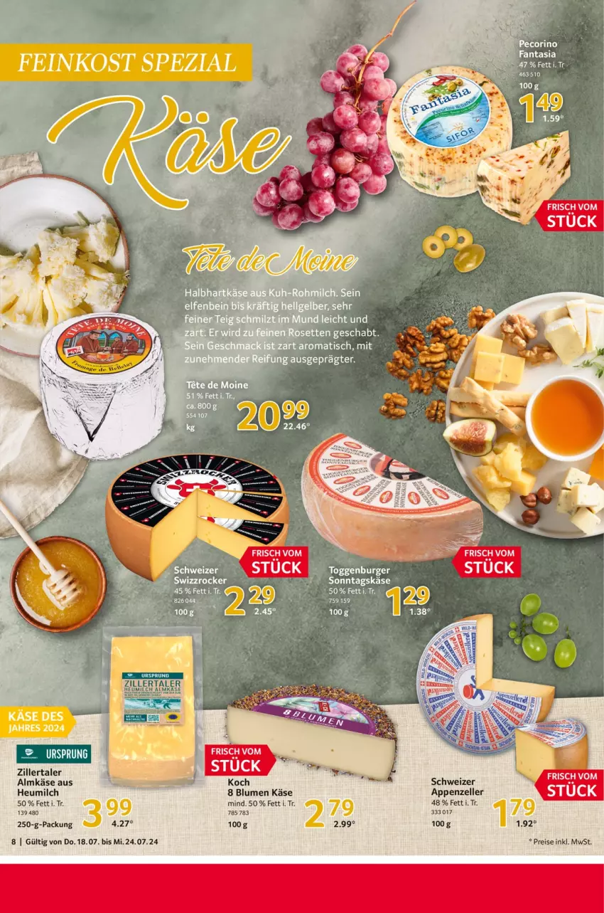 Aktueller Prospekt Selgros - Food - von 18.07 bis 24.07.2024 - strona 8 - produkty: almkäse, appenzeller, blume, blumen, eis, elle, Heu, heumilch, Käse, milch, reis, Ti