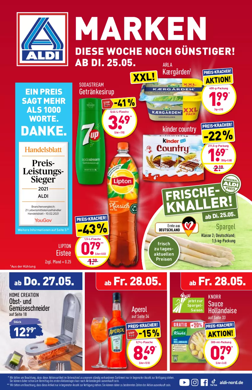 Aktueller Prospekt Aldi Nord - Aldi-Vorschau - von 25.05 bis 05.06.2021 - strona 1