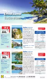 Gazetka promocyjna Lidl - Monatliche Reise-Highlights (SÜD) - Gazetka - ważna od 30.11 do 30.11.2022 - strona 14 - produkty: auer, Bad, brie, buch, dusche, eis, elle, getränk, getränke, inklusivleistungen, Kinder, LG, Liege, mab, mac, pool, pril, reis, reiseveranstalter, rezept, rum, schirme, Schrank, telefon, Ti, uhr