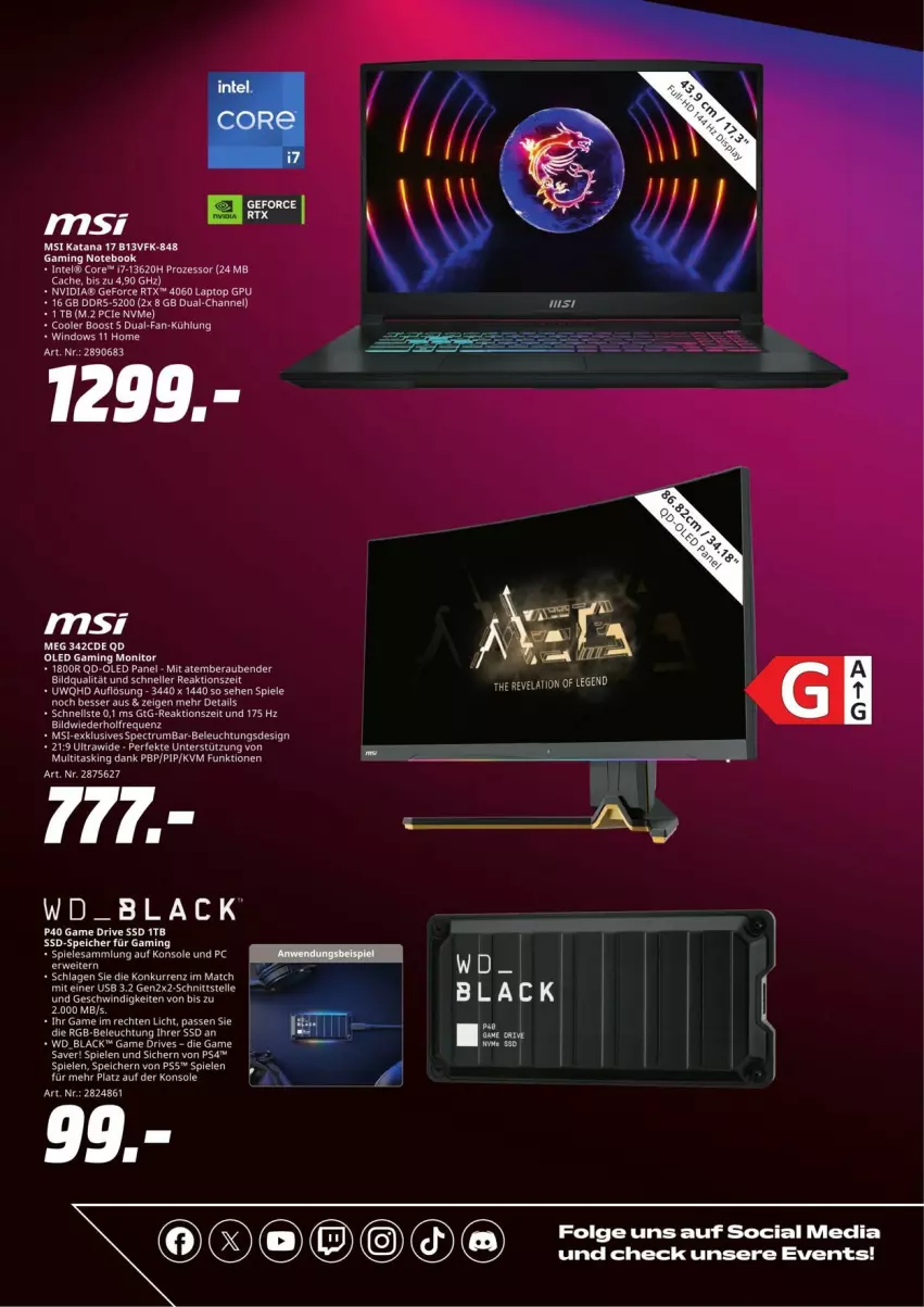 Aktueller Prospekt Media Markt - Prospekte - von 05.09 bis 19.09.2024 - strona 3 - produkty: creme, eier, elle, geforce, lack, Laptop, LG, ps4, rwe, Spiele, ssd, SSD-Speicher, tee, Ti, usb