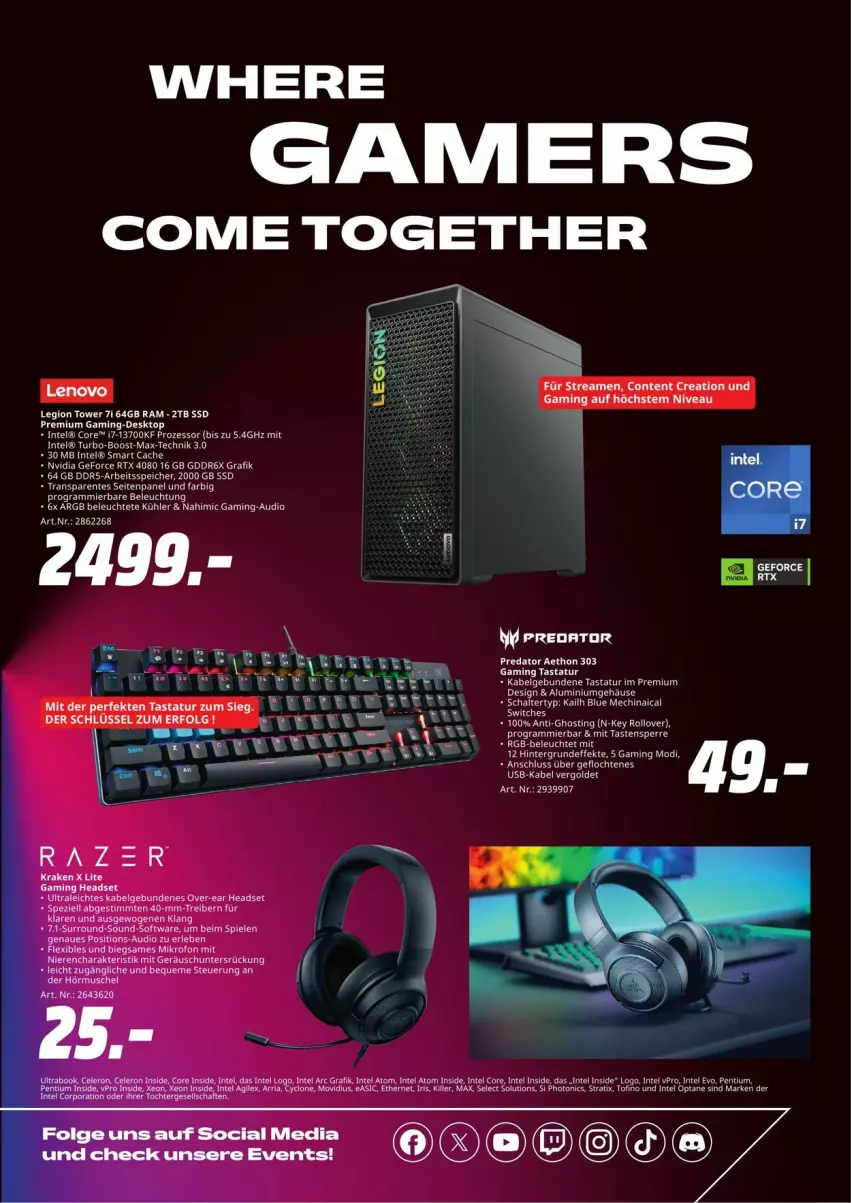 Aktueller Prospekt Media Markt - Prospekte - von 05.09 bis 19.09.2024 - strona 8 - produkty: bett, ente, geforce, Intel, lenovo, Leuchte, LG, rtx, Tastatur, tee, Ti