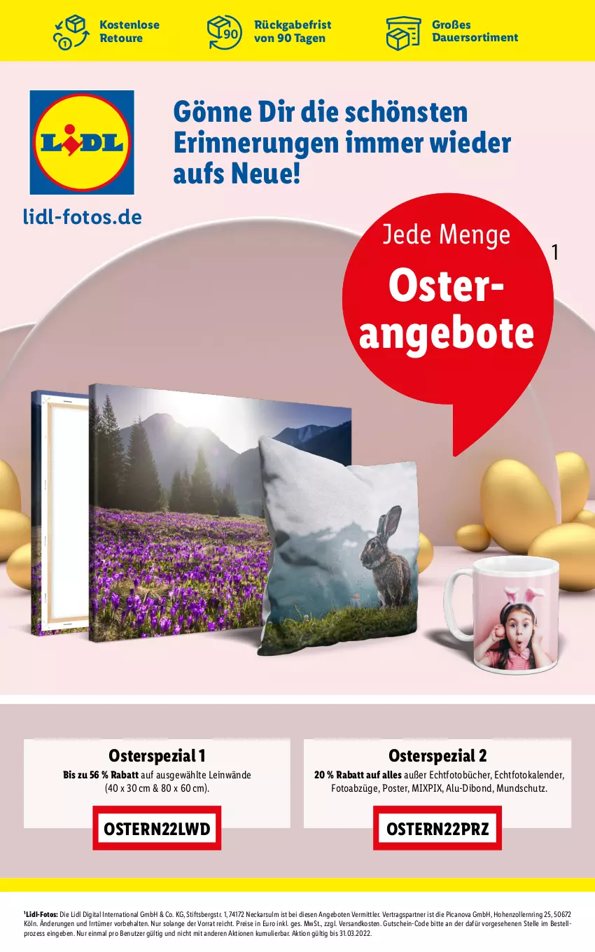 Aktueller Prospekt Lidl - Aktuelle Onlineshop-Highlights - von 21.03 bis 27.03.2022 - strona 8 - produkty: angebot, angebote, auer, eis, elle, Fotokalender, gutschein, ndk, reis, ring, Spezi, Ti