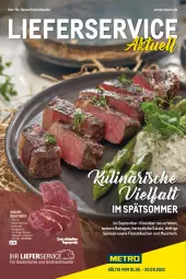 Gazetka promocyjna Metro - Lieferservice Aktuell - Gazetka - ważna od 30.09 do 30.09.2022 - strona 1 - produkty: beef, eis, elle, flammkuchen, ilag, kuchen, lamm, lieferservice, Metro, Muscheln, reis, rind, rinder, roastbeef, salat, salate, Ti