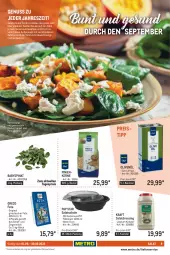 Gazetka promocyjna Metro - Lieferservice Aktuell - Gazetka - ważna od 30.09 do 30.09.2022 - strona 9 - produkty: Babyspinat, beutel, decke, Deckel, dressing, eis, elle, feta, gin, joghur, joghurt, kraft, kräuter, Kürbis, lieferservice, Metro, milch, nuss, olive, oliven, olivenöl, pinienkerne, reis, rwe, salat, salatdressing, Schal, Schale, spinat, Ti