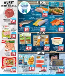 Gazetka promocyjna Hit - Wochenprospekt - Gazetka - ważna od 27.04 do 27.04.2024 - strona 6 - produkty: aqua, auer, aufschnitt, aus dem kühlregal, backfisch, Bau, Bauer, bio, braten, bruzzzler, dell, eis, elle, filet, filets, finesse, fisch, fische, Fischer, fischtheke, fleisch, forelle, frischfisch, frutti di mare, garnelen, Geflügel, grill, hering, Herings, heringsfilets, herta, herta finesse, ideal zum braten, ideal zum grillen, kabeljaufilet, kartoffel, kartoffelsalat, küche, Küchen, kühlregal, lachs, lachsfilet, lachsfilets, lack, mac, natur, Ofen, pfanne, regal, reis, rel, ring, Rotbarsch, rotbarschfilet, rwe, saft, sahne, Saibling, salami, salat, Schal, Schale, Schere, teller, Ti, Tintenfischringe, wiesbauer, wiltmann, wurst, ZTE