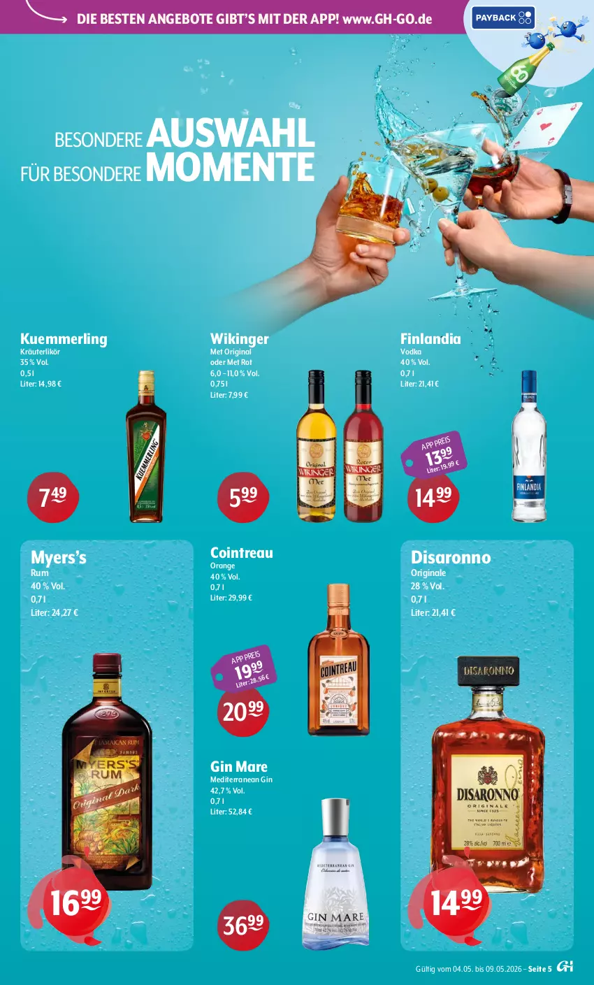 Aktueller Prospekt Getraenke Hoffmann - Prospekte - von 04.05 bis 09.05.2026 - strona 5 - produkty: angebot, angebote, eis, ente, gin, gin mare, kräuter, kräuterlikör, kuemmerling, likör, merl, orange, rum, saro, Ti, vodka