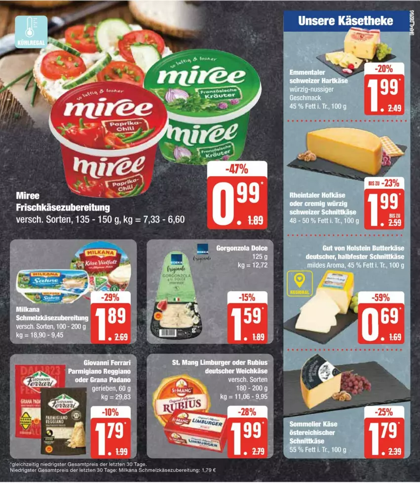 Aktueller Prospekt Edeka - Prospekte - von 01.04 bis 06.04.2024 - strona 11 - produkty: eis, emmentaler, ente, frischkäse, frischkäsezubereitung, hartkäse, Käse, käsetheke, mac, milka, milkana, reis, Schmelzkäse, schmelzkäsezubereitung, schweizer hartkäse, Ti, ZTE