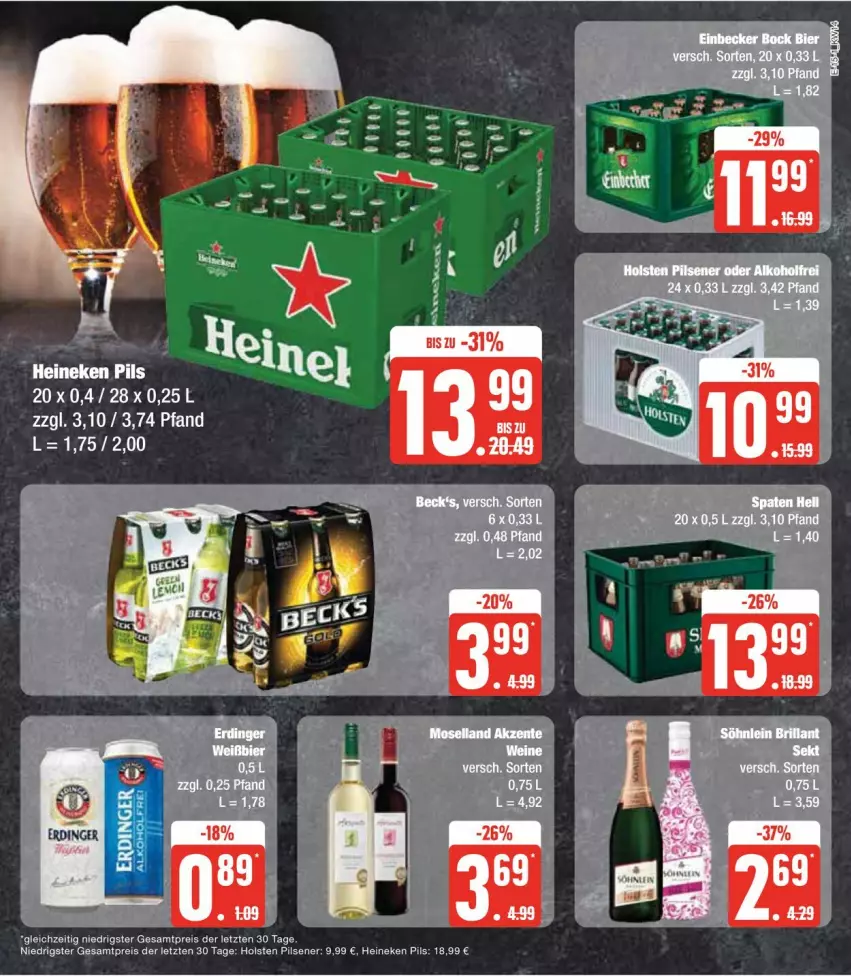 Aktueller Prospekt Edeka - Prospekte - von 01.04 bis 06.04.2024 - strona 19 - produkty: eis, heineken, holsten, holsten pilsener, pils, pilsener, reis, Ti, ZTE