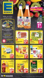 Gazetka promocyjna Edeka - Prospekte - Gazetka - ważna od 06.04 do 06.04.2024 - strona 1 - produkty: apfel, coca-cola, cola, eis, frucht, fruchtsaft, gutschein, lebensmittel, limo, limonade, maggi, maggi fix, Radio, reis, saft, tafeltrauben, Ti, trauben, ZTE