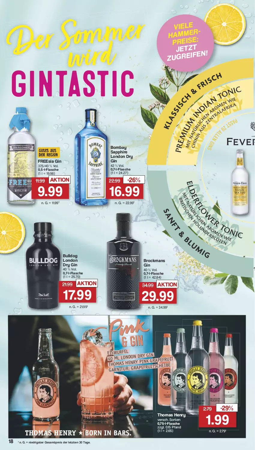 Aktueller Prospekt Famila - Prospekte - von 22.07 bis 27.07.2024 - strona 18 - produkty: asti, bombay sapphire, Brock, Bulldog, dry gin, eis, eiswürfel, flasche, garnitur, gin, london dry, london dry gin, reis, sapphire, thomas henry, Ti, würfel, ZTE