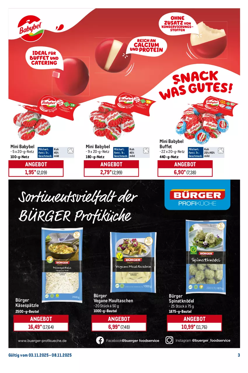 Aktueller Prospekt Metro - Starke Marken - von 03.11 bis 08.11.2025 - strona 3 - produkty: actimel, angebot, babybel, Becher, beere, beutel, brombeere, heidelbeere, Käse, Knödel, mac, maracuja, maultaschen, milch, mini babybel, pfirsich, rama, spinat, Tasche, taschen, Ti
