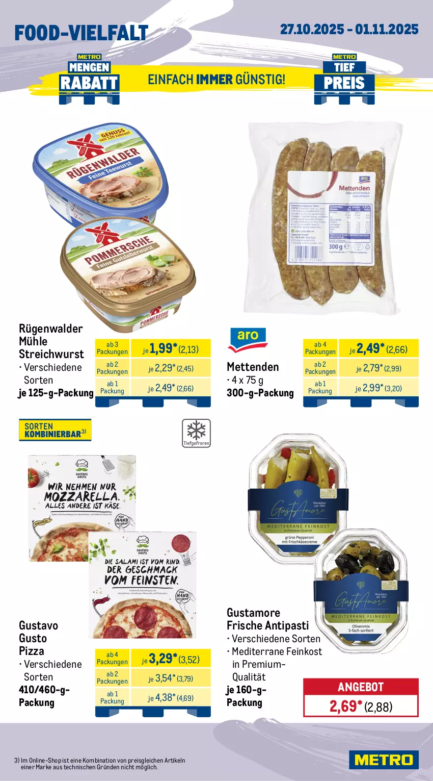 Aktueller Prospekt Metro - Wochen-Angebote - von 27.10 bis 01.11.2025 - strona 10 - produkty: alkohol, angebot, antipasti, asti, bag-in-box, Becher, eis, feinkost, gin, Glühwein, kakao, Kinder, kirsch, kirsche, kirschen, Mett, metten, Mettenden, nuss, ohne alkohol, orange, orangen, pizza, reis, rotwein, rügenwalder, rügenwalder mühle, Schal, Schale, Ti, wein, wurst, zitrone, zitronen