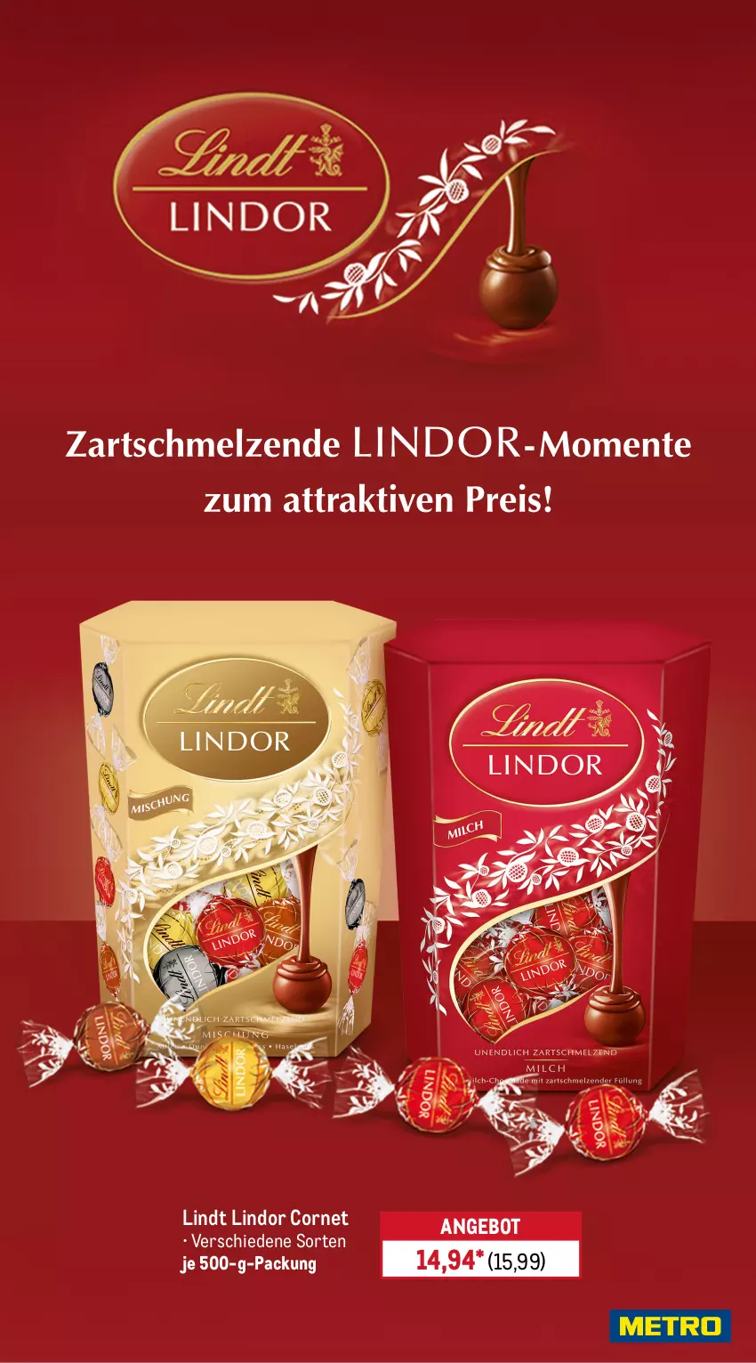 Aktueller Prospekt Metro - Wochen-Angebote - von 27.10 bis 01.11.2025 - strona 14 - produkty: angebot, bohne, caffè crema, coupon, drink, energy drink, ferrero, Ferrero Rocher, getränk, getränke, kaffee, lindor, lindt, melitta, Metro, mövenpick, Palette, red bull, röstkaffee, Ti