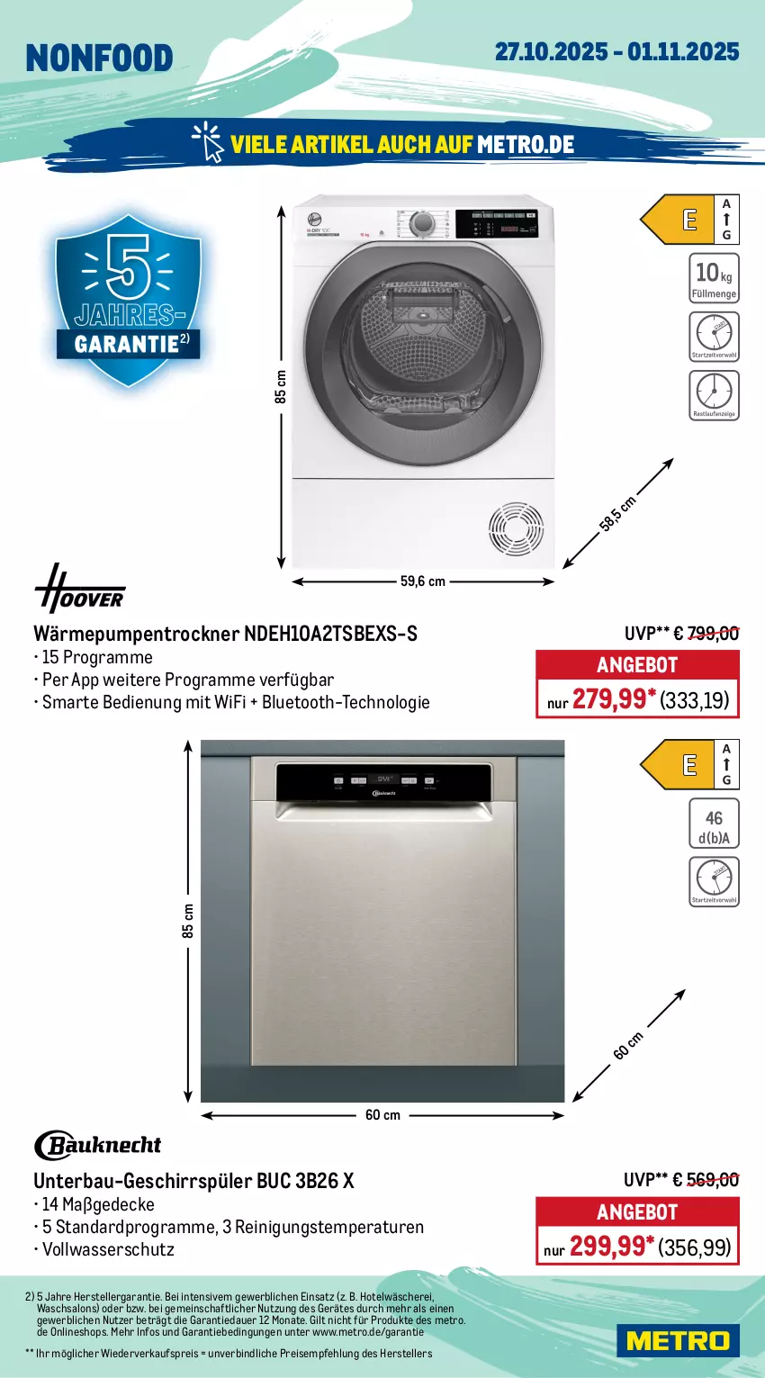 Aktueller Prospekt Metro - Wochen-Angebote - von 27.10 bis 01.11.2025 - strona 19 - produkty: akku, angebot, auer, Bau, beutel, bodensauger, decke, Dyson, eis, elle, ente, geschirr, geschirrspüler, Intel, kraft, mac, Metro, möbel, papier, persil, Reinigung, reis, Schere, sonderposten, staubbeutel, staubsauger, teller, Ti, Tiere, toilettenpapier, Trockner, vollwaschmittel, wärmepumpentrockner, waschmittel, wasser, zewa
