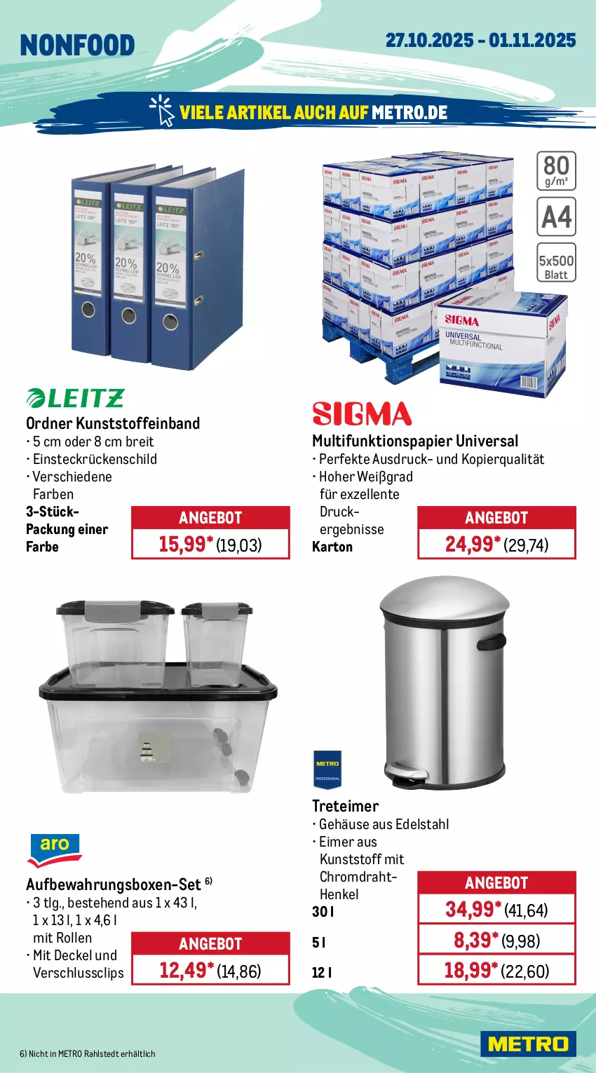 Aktueller Prospekt Metro - Wochen-Angebote - von 27.10 bis 01.11.2025 - strona 24 - produkty: angebot, aufbewahrungsbox, Brei, decke, Deckel, Draht, drucker, edelstahl, eimer, eis, elle, ente, fernseher, henkel, LG, Metro, ordner, papier, reis, sim, teller, Ti, touchscreen, treteimer, uhd
