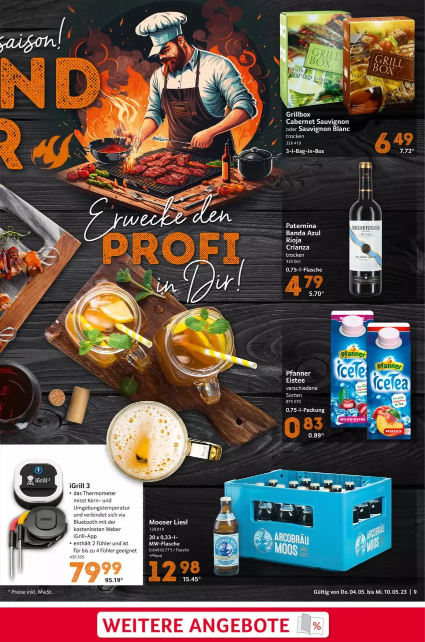 Aktueller Prospekt Selgros - Food - von 04.05 bis 10.05.2023 - strona 9 - produkty: angebot, angebote, bag-in-box, cabernet, cabernet sauvignon, flasche, grill, Grillbox, mw-flasche, pfanne, Pfanner, Ria, rioja, sauvignon, sauvignon blanc, thermometer, Ti, weber