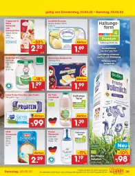 Gazetka promocyjna Netto Marken-Discount - Filial-Angebote - Gazetka - ważna od 05.03 do 05.03.2022 - strona 39 - produkty: angebot, bio, coppenrath, creme, eis, eiscreme, ente, gorgonzola, jogurt, landliebe, landliebe eiscreme, Loose, milch, nero, quäse, sahne, Sahnerolle, sandwich, schnitten, schoko, schokolade, Skyr, Ti, vollmilch, weidemilch, ZTE