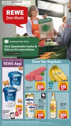 Gazetka promocyjna Rewe - Prospekte - Gazetka - ważna od 12.10 do 12.10.2024 - strona 1 - produkty: aktionspreis, alpro, angebot, angebote, banane, bananen, Becher, bio, coupon, drink, eis, elle, filet, hafer, Haferdrink, Havana Club, joghur, joghurt, joghurt mild, natur, naturjoghurt, reis, schwein, schweine, schweine-filet, soja, telefon, teller, Ti, top-angebot, Tüte, uhr, weihenstephan, wein, weine, zucker