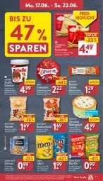 Gazetka promocyjna Aldi Nord - Von Montag - Gazetka - ważna od 22.06 do 22.06.2024 - strona 7 - produkty: aus der tiefkühlung, Becher, beutel, biscotto, butter, cookie, cookies, coppenrath, creme, eis, eisbecher, elle, erdnüsse, ferrero, funny-frisch, gin, haselnuss, kartoffel, kuchen, kuchenliebe, linsen, mandel, mandeln, mars, milch, natur, nuss, nutella, pom-bär, pralinen, reis, salz, Schmuck, schoko, schokolade, schokoladen, snack, teller, Ti, ZTE, zucker