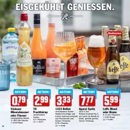 Gazetka promocyjna Hit - Prospekte - Gazetka - ważna od 02.09 do 02.09.2023 - strona 16 - produkty: Alwa, aperol, auer, cocktail, cocktails, drink, eis, flasche, frizzante, frucht, Fruchtmark, glasflasche, mineralwasser, sirup, Ti, vöslauer, wasser, Yo