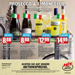 Gazetka promocyjna Hit - Prospekte - Gazetka - ważna od 02.09 do 02.09.2023 - strona 24 - produkty: aktionspreis, apfel, Blüte, Cap, doppio passo, drink, ecco, eis, flasche, frucht, likör, limo, Limoncello di Capri, passo, perla, prosecco, puma, reis, rosato, sim, spumante, Ti, tisch, valdo, zitrone, zitronen